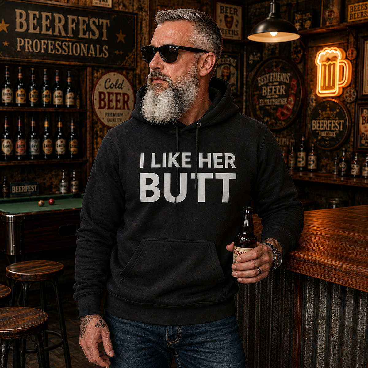 I LIKE HER BUTT - Unisex Hoodie