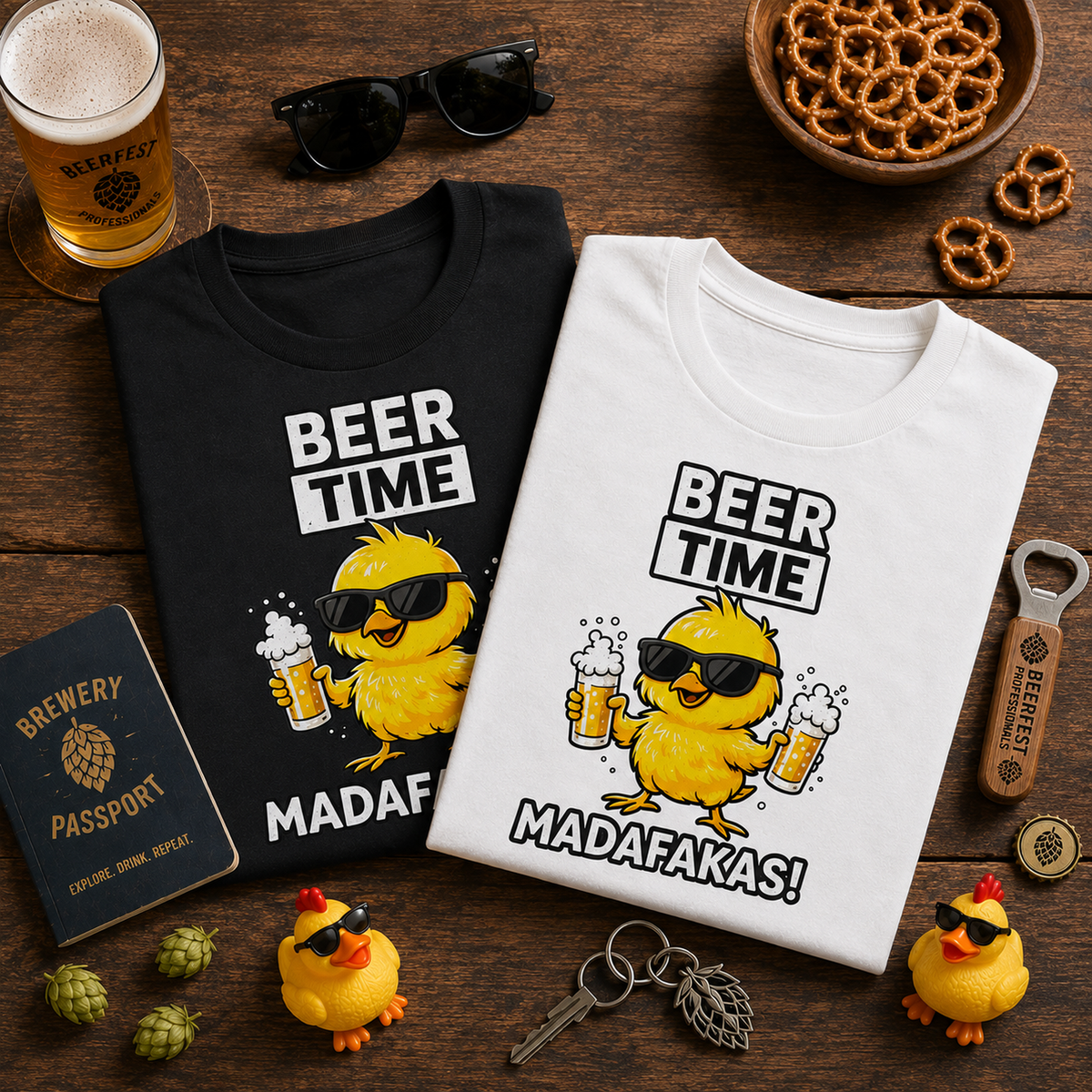 Beer Time Madafakas! - Unisex t-shirt