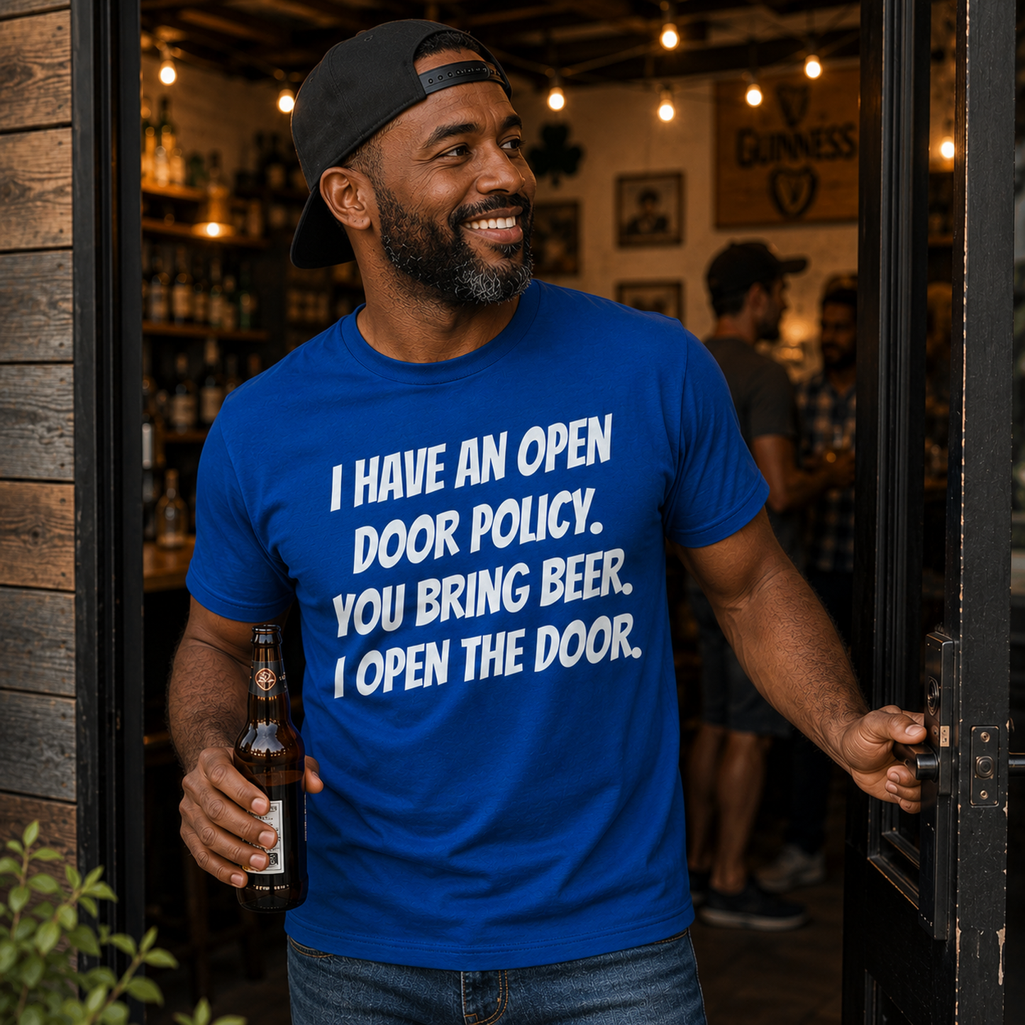 I Have An Open Door Policy. You Bring Beer. I Open The Door. - Unisex t-shirt