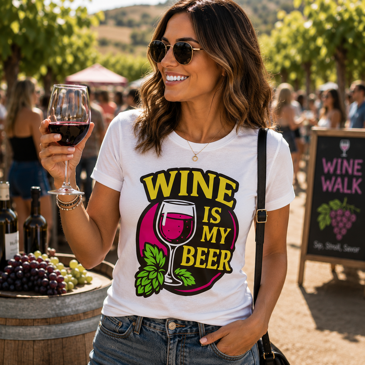 Wine Is My Beer - Unisex t-shirt