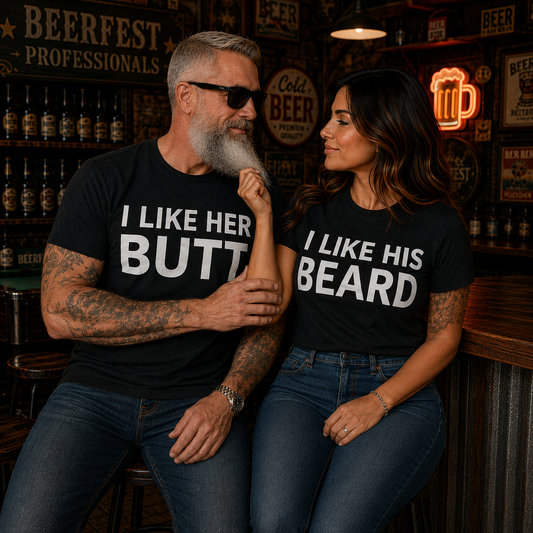 I LIKE HIS BEARD - Unisex t-shirt