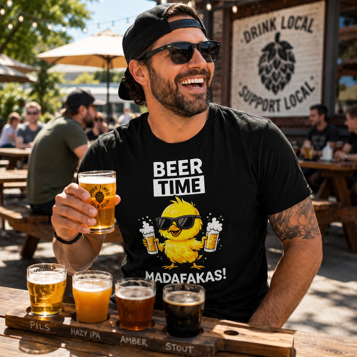 Beer Time Madafakas! - Unisex t-shirt