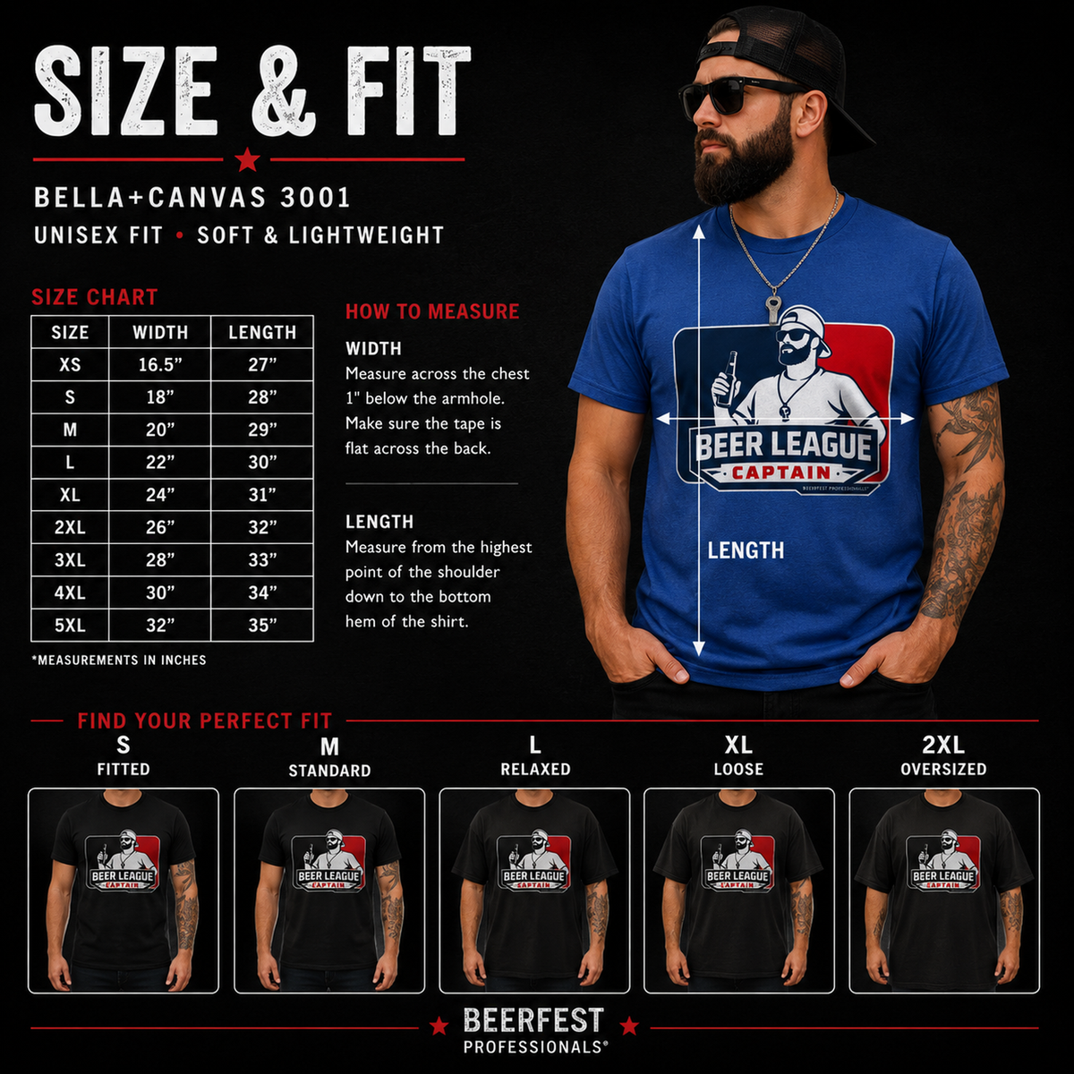 Beer League Captain (BLP) - Unisex t-shirt
